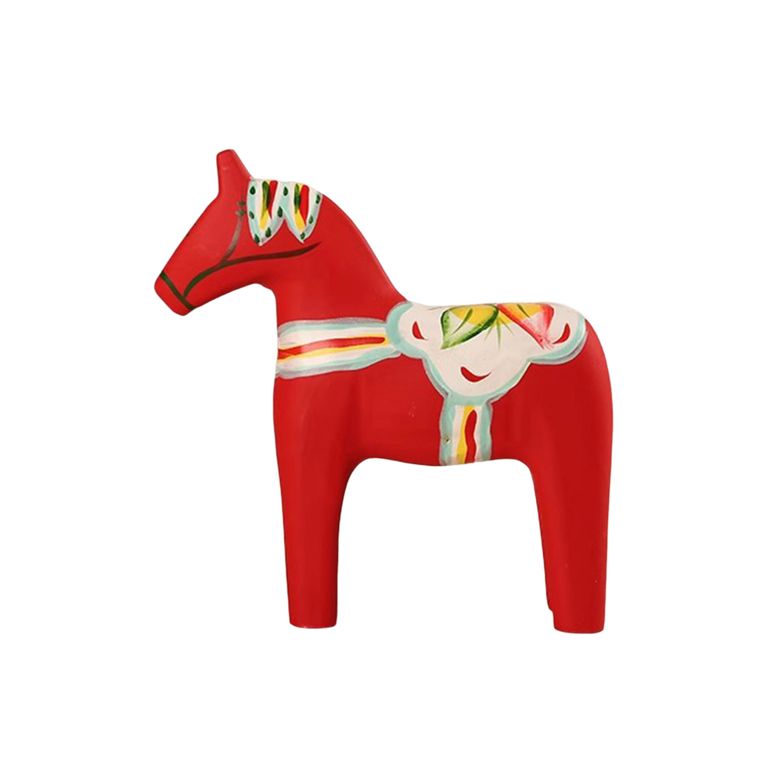 thumbnail image 2 of Escultura de madera pintada de caballo sueco - Artesanía tradicional, ornamento decorativo para el hogar - Madera maciza, acabado rojo para decoración de sobremesa/estantería, 2 of 2
